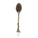 Vintage Spoon Stir Spoon Crystal Head Vintage Pattern Shaped Coffee Spoon Dessert Spoon Dessert Scoop(Green Bronze)