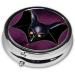 Black Ghost Bat Portable Metal Pill Box | Round Mini with 3 Compartments | Travel Essential for Small Pills - Buy Online on GoSupps.com