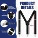 Aoowu Adjustable 2.5 cm Braces with Fly for Men & Women - Durable Black with 3 Metal Clips | Stylish & Functional - Buy Online on GoSupps.com
