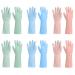 TopBine 6 Pairs Rubber Cleaning Gloves - Large, Multi-Purpose, Reusable Waterproof Gloves for Kitchen Household - Dark Green, Pink, Light Blue - Buy Online on GoSupps.com