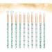 Housoutil 10pcs Green Supplies Hair Handle Beauty Eye Plastic Care Eyeshadow Cosmetic Makeup - Buy Online on GoSupps.com