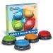 Learning resources lights and noises Summer (4 pieces) buzzer with sound answer buzzer for team games games and fun for school and at home from 3 years of 4 no batteries include