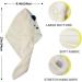 Microfiber Hair Drying Towel Turban for Women - Quick Dry Hair Turban with Buttons - Super Absorbent - 1 Pack (White) - Buy Online on GoSupps.com