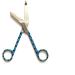 Stainless Steel Bandage Scissors 14 cm - Multi-Coloured Footprint Pattern for First Aid - Durable & Stylish - Buy Online on GoSupps.com