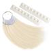 MEckily 30 Pcs Human Hair Swatches Testing Color Samples for Salon Color Rings Free 2 Swatch Holders (8 inch Lightest Blonde) #60 Lightest Blonde