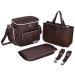 Knuddelstuff Winslow Small Designer Baby Changing Bag Wheelchair Compatible Brown Chestnut Brown