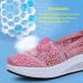 Yeteepot Women's Slip-On Walking Shoes | Wedge Heel Fitness Sneakers | Light Blue Breathable Leisure Shoes | EU Size 40 - Buy Online on GoSupps.com