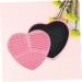 Mikikit Silicone Makeup Applicator & Cleaning Box - Pink Heart Shaped Brush Cleaner for All Makeup Brushes - Ideal for Quick & Easy Cleaning - Buy Online on GoSupps.com