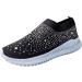 Shop Women's Slip-On Running & Walking Shoes - Soft Sole Fitness Sneakers | Lightweight Lace-Up Hiking & Leisure Shoes in Black & White - EU Size 41 - Buy Online on GoSupps.com