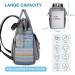 Lekebaby Gray Diaper Backpack - Multifunctional Baby Bag with Diaper Pad & Stroller Belts | Large Capacity Travel Bag for Parents - Buy Online on GoSupps.com