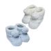 Royal Icon Newborn Baby Booties 0-3 Months Baby Boys Girls Pom Pom Booties Adorable Warm Soft Stylish Bootees Ideal for Indoor and Outdoor Use RI408 3 Months Blue White Ri377