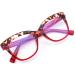 FEISEDY Retro Square Reading Glasses for Women - Anti-Glare Blue Light Blocking Eyestrain Relief Red Leopard 3.0x Magnification - Buy Online on GoSupps.com