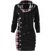 Wirziis Women's Pink Cowl Neck Sweater Dress - Long Sleeve Bodycon Mini Dress - Buy Online on GoSupps.com