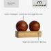 Two Noble Maidu Wooden Balls 45mm with Bamboo Rack - Hand Therapy & Qi Gong Relaxation | Hand Flatterer for Stress Relief - Buy Online on GoSupps.com