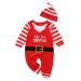 Loalirando Baby Girl Boy Christmas Romper Jumpsuit Overall Newborn Toddler Xmas Outfit Clothing One Piece My First Christmas 0-6 Months Red 01 - Santa Claus