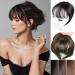 Mini Fringe Hairpiece Straight Clip in Forehead Topper with Wispy Bangs Extension (Dark Black) - Buy Online on GoSupps.com