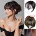 Buy Mini Clip-In Hairpiece with Straight Bangs - Black/Brown | Instant Hair Transformation - Buy Online on GoSupps.com