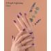 Buy Semi Cured Gel Nail Strips - 28Pcs Purple Lightning DIY Gel Nail Wraps with Prep Pads & Nail File Compatible with UV Nail Lamps - International Shipping - Buy Online on GoSupps.com