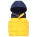 Happy Cherry Boys' Girls' Gilets Kids Waistcoat Toddlers Winter Warm Puffer Vest Jackets Lightweight Water Resistant Hoodie Gilets Windproof Down Vest 3-13 Years 3-4 Years 02-Yellow