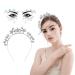 CYNOSURETECH 1 Piece Star Headband and 1 Piece Face Sticker Silver Star Headband Women's Headband Metal Headband Exquisite Headwear for Parties Cosplay and Birthday Parties
