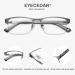 EYECEDAR 5-Pack Reading Glasses for Men Metal Gunmetal Half Frame Spring Hinges Eyeglasses Readers 1.50 Metal Grey 1.5 x - Buy Online on GoSupps.com