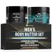 Body Butter for Men Pack of 2 Cologne Scented Moisturizer Gift Set for Men