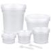 Cosywell Plastic Cream Jars 3.4oz/100ml Travel Containers for Toiletries Empty Cosmetic Pot Jars 5 Pieces Refillable TSA Approved Leak-proof Travel Size Accessories with Lids pattern5