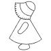 Large 6x 9 Sunbonnet Sue Quilting Stencil - NS36