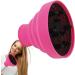 Nxbuynef Blow Dryer Attachment | Heat Resistant Silicone Hair Dryer Vent Hood Foldable - Soft Blow Dryer Accessory Multifunctional Hair Styling Supplies for Girls pink - Buy Online on GoSupps.com