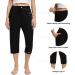 Women's Quick Dry High Waisted Capri Yoga Pants - Black XX-Large | Lightweight Outdoor Hiking Pants for Women - Buy Online on GoSupps.com