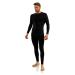 Sesto senso long underwear men set cotton long -armed undershirt long underpants thermal underwear winter functional underwear 4xl black