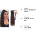 26 Inch Ombre Curly Wrap Around Ponytail Hair Extension - Synthetic Yaki Ponytail in Natural Black & Dark Auburn - Buy Online on GoSupps.com