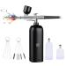 TIQTAK Airbrush Kit with Compressor,Cordless Airbrush Kit,Protable Makeup Air Brush,Best for Model Coloring,Nail Art,Cake Decoration,Tattoo&Barber (Black)
