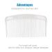 20 Pack Clear White Large Plastic Hair Side Comb Set for Women - Bridal Wedding Veil Decorative Headpiece and French Twist Updo Bun Accessories - Buy Online on GoSupps.com