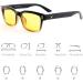 voso Blue Light Blocking Glasses Anti Glare Computer Gaming TV Anti UV Radial Reflex Filter Eyewear Eyeglasses (Black Frame + Yellow Lens) - Buy Online on GoSupps.com