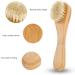 Facial Brush Face Dry Brush Exfoliating Cleaning Skin Facial Dry Brushing Scrubber with Ergonomic Wooden Handle - Buy Online on GoSupps.com