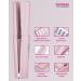 Buy Cordless Hair Straightener & Curler 2 in 1 - Portable Mini Iron with 5000mAh Battery Fast Heating & Negative Ion Technology - Ideal for Travel - Pink - Buy Online on GoSupps.com