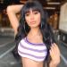 MERISIHAIR Long Black Wig with Bangs,Synthetic Wavy Bang Black Wigs for Women, Women Long Curly Heat Resistant Black Hair Wig ,Cosplay Selena Black Wig 24 Inches(Black)