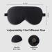 LaCourse 100% Natural Mulberry Silk Sleep Eye Mask - 19 Momme Organic Silk - Adjustable for Women & Men - Black - Buy Online on GoSupps.com