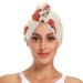 Red Wildflowers Hair Towel 2 Pack Super Absorbent Hair Drying Towel Quick Dry Hair Turbans Head Towel with Button Twisty Wrap for Women Girls