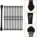 BELLIFFY 25 Pcs Dual Ended Makeup Brush Black Makeup Plastic Eyeshadow Sponge Brush - Buy Online on GoSupps.com