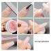 Solid Nail Builder Gel Set - 2Pcs Clear Pink Nail Extension Gel with Cuticle Pusher | Quick Nail Extension Tools - Buy Online on GoSupps.com