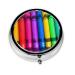 Colored Crayonsround Pill Box 3 Compartment Round Pill Box Organizer # Portable Travel Pill Box for Traveling.