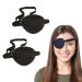 2 pieces of eye flaps eye flap medically adult and children eye flap pirate elastic sleep eye patch left right eye the recovery phase use after operations (black)