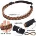 Braided Headband Hair 3 Strands Synthetic Hairpiece Classic Chunky Wide Thick Plaited Braids Elastic Headband Women Hair Extension Real Natural Look Samll Size Chocelate Brown mix Aubrun - Buy Online on GoSupps.com