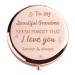 HTOTNGIFT Mothers Day Grandma Gifts from Granddaughter Grandson  Granny Gifts  Thanksgiving Rose Gold Compact Mirror  Best Birthday Grammy Mimi Gifts for Grandmother from Grandkids