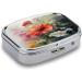 Pill Box Watercolor Painting Print - 2 Compartment Metal Medicine Organizer | Portable Decorative Pill Case for Pocket & Purse - International Shipping Available - Buy Online on GoSupps.com