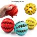 Jodsen 3 Pieces Dog Toy Ball 4.8cm Treat Dispenser Ball Toy Interactive Enricht Dog Toys for Boredom Small Dog Puzzle Toy Teeth Cleaning Chew Toy Exercise Game IQ Training Ball for Puppy Cat - Buy Online on GoSupps.com
