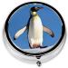 Cute Penguin Print Mini Round Pill Box - 3 Compartment Travel Pill Organizer for Home & Office - Buy Online on GoSupps.com