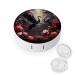 Crane Bird Print Contact Lens Travel Kit Portable Cute Contact Box with Mirror for Daily Outdoor